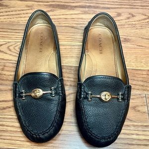 COACH ARLENE DRIVER BLACK LOAFERS 8.5